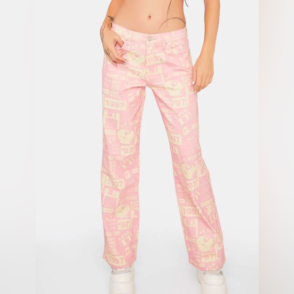 KRIPT PINK FIRA DENIM JEANS NWOT